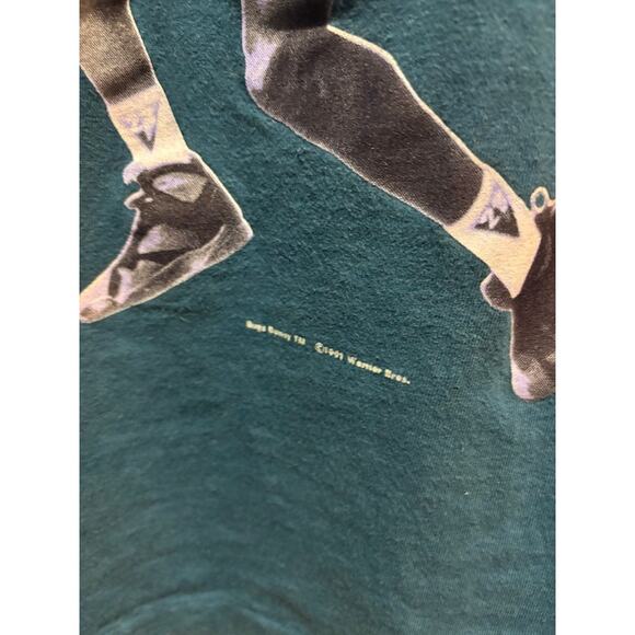 Vintage Nike Space Jam Michael "Hare Jordan" T-Shirt 1991 USA Blue Men's XL VTG - Picture 7 of 15